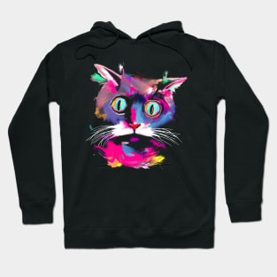 Cat painting, original art Hoodie